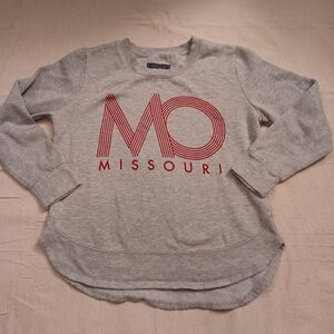 State of Mine Gray Sweatshirt with Red Missouri Design Women's Size Medium